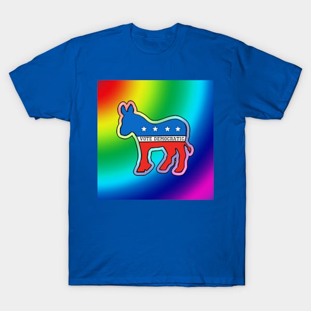 VOTE DEMOCRATIC - DEMOCRAT DONKEY MASCOT EQUALITY LGBT T-Shirt by colormecolorado